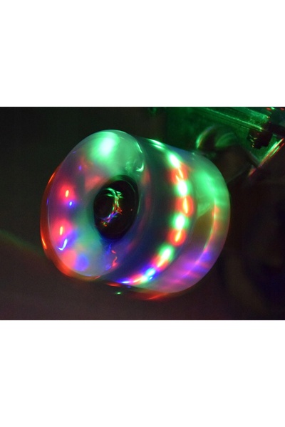 Jokomisiada FISZKA SKATEBOARD PENTRU COPII CU ROȚI LED LUMINOASE 56 CM RGB CA...