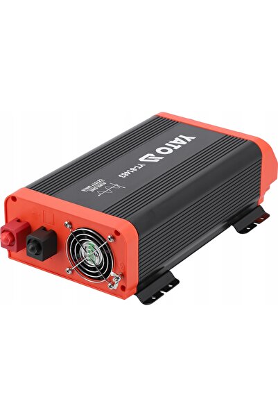 yato Invertor de putere DC cu undă sinusoidală pură, USB-C, 12/230V 1000W
