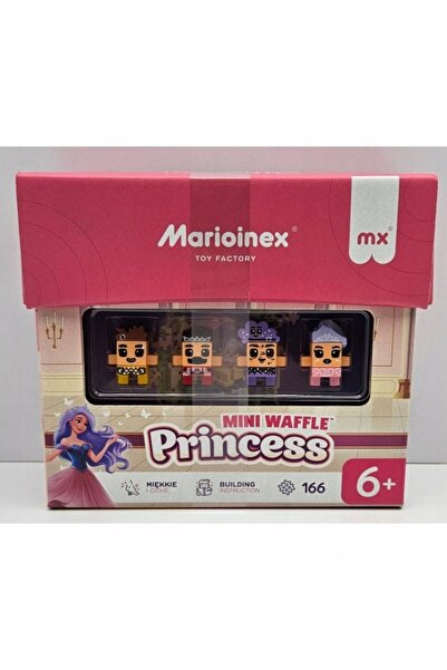 Marioinex MINI CUBURI DE CONSTRUCȚIE TIP WAFELĂ 166 BUC. CASTELUL PRINȚESĂLOR 6+
