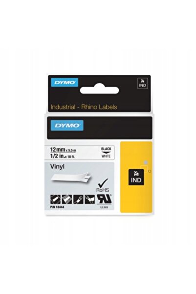 Dymo Bandă adezivă Rhino 12mm alb/negru - 5.5m