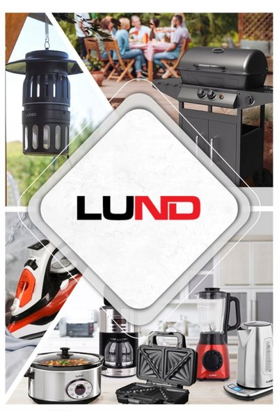 LUND Grătar turistic portabil cu cărbuni, cu husă și grătar rotund de 36 cm