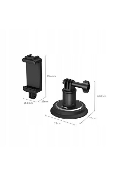 NO BRAND Suport de montare cu ventuză SmallRig pentru camere de acțiune - 4347