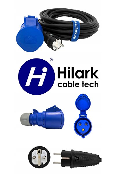 NO BRAND Cablu prelungitor adaptor rulotă cauciucat h07rn-f 3x2.5 priză CEE c...