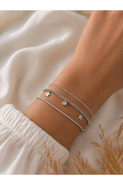 stainless steell Multiple Figured Steel Bracelet