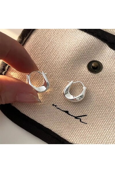 Choice silver 925 Sterling Silver Earrings for Women Ear Hoop Versatile Sweet...