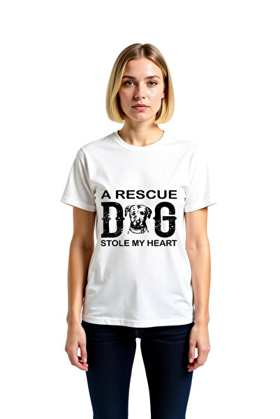 PayBuy Rescue Dog Stole My Heart Printed Women's T-Shirt