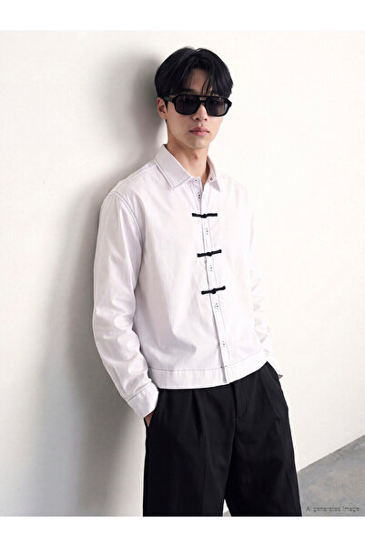LC Waikiki White Loose Fit Men's Shirt