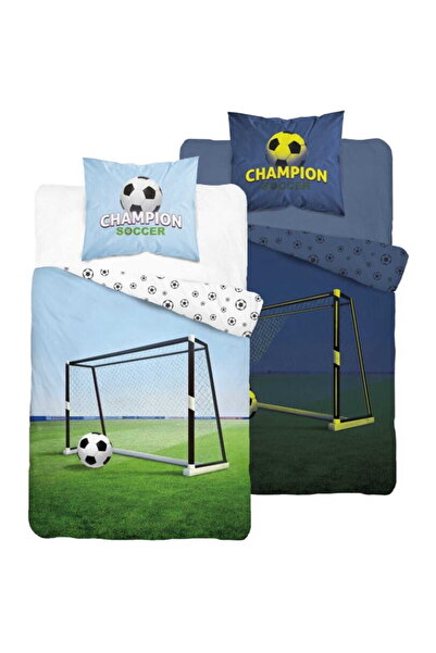 Detexpol Set de lenjerie de pat fosforescent 160x200, cu tematică fotbal (poa...