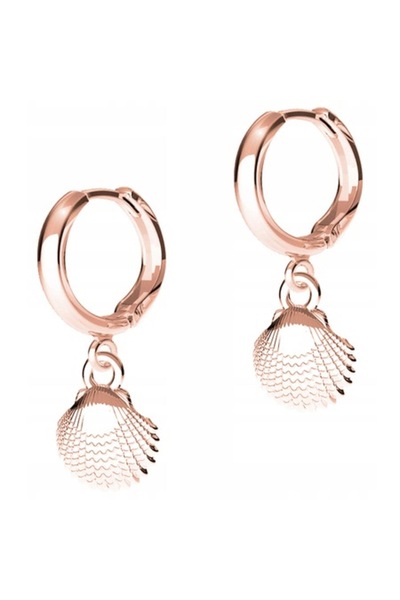 Larezo Cercei Stea Argintie, Argint 925 placat cu aur roz, Idee de cadou perf...