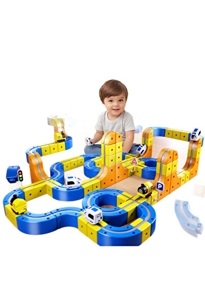 OEM Set constructie tren magnetic - 150 piese, multifunctional