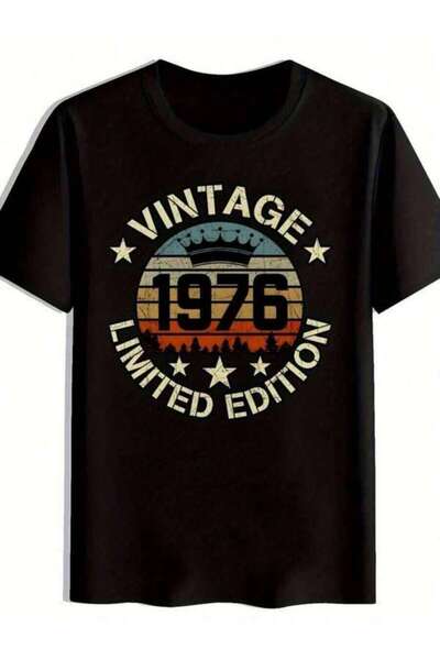 NOURAM Men's Vintage T-Shirt - 45 Years 1976-2021 Design, Limited Edition 197...