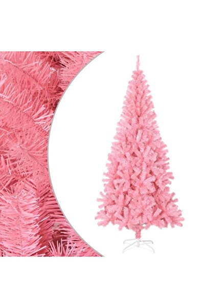 vidaxl Artificial Christmas Tree with Stand Pink 180 cm PVC