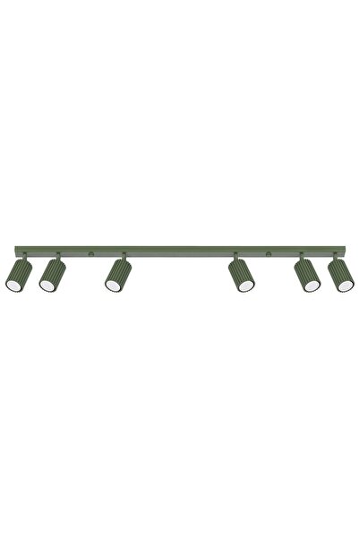 SOLLUX Lampă de tavan KARBON 6L, verde măsliniu