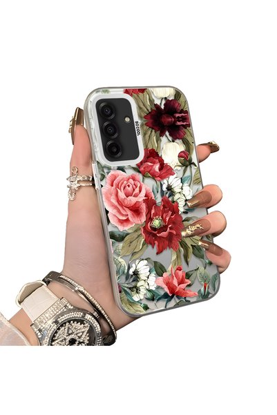 ucuc Samsung Galaxy A17 4G/5G Compatible Hard Acrylic Back Silicone Edge Lens...