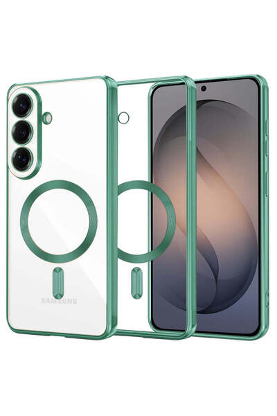 Techsuit Husă pentru Samsung Galaxy S26, Lux Crystal MagSafe, mov - verde des...