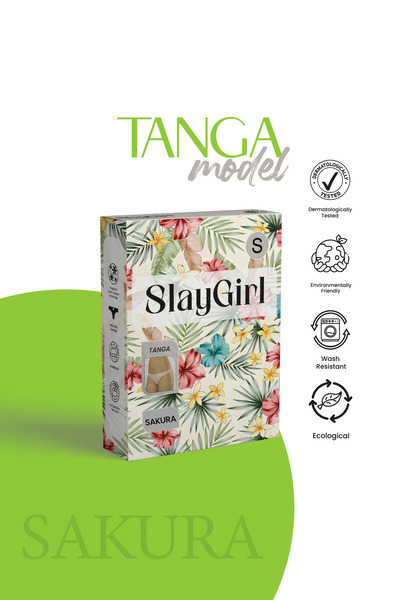 Slaygirl Kadın Tanga Külot Sakura Kokulu - Dar Kıyafetlere Uygun No Show Tasarım