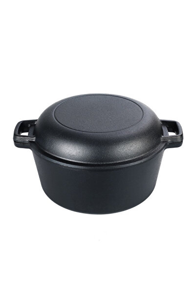 Perfect Home Cratiță din fontă, 2 în 1, cu capac, 26 cm