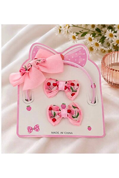 Vipfoni Crown and Side Clip Set with Ribbon Figures for Little Princesses