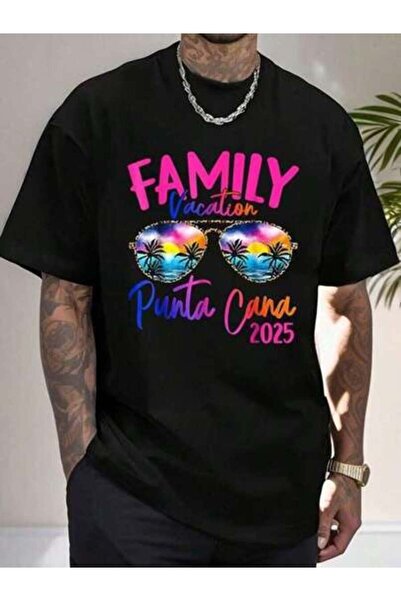 4CR []Family Vacation Punta Cana 2025 Matching Holiday Summer Print T-Shirt C...