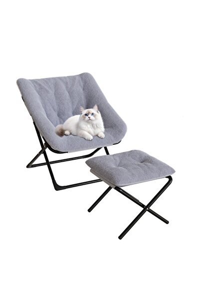 Garvee Square Moon Chair Iron Cotton Lazy Chair with Comfortable Cushion Dura...