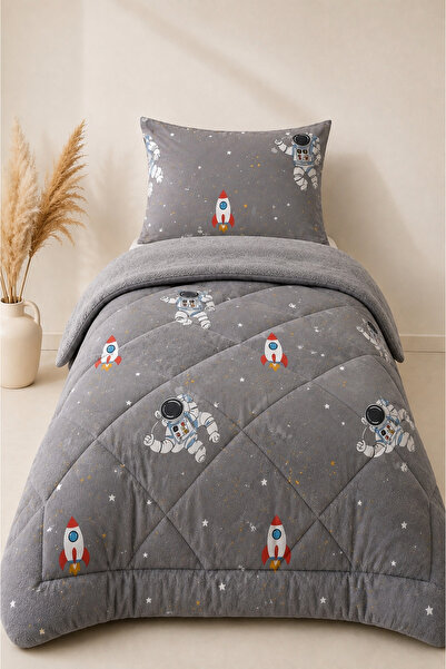 İlay home concept Single Person 4 Piece Wellsoft Fleece Fluffy Sleeping Set /...