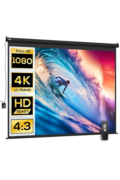 OEM HOMCOM Ecran de Proiectie 120 Inch Format 4:3 Reglabil cu Telecomanda, Ec...