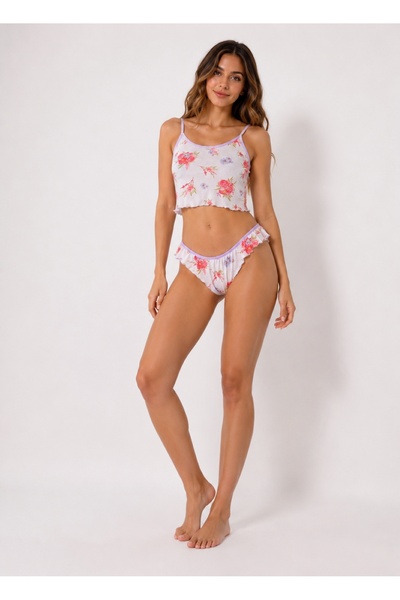 SET DE CHILOȚI CROP DIN TUL CU MODEL ROMANTIC