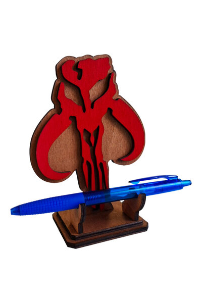 OEM Figurina Mandalorian Sigil Crest Symbol, 14 cm, lemn