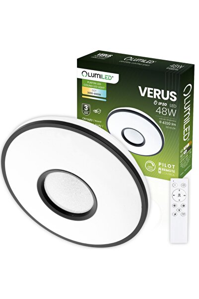 Lumiled Plafonieră LED aplicată pe tavan VERUS 48W CCT Alb Rotundă 40cm + Tel...