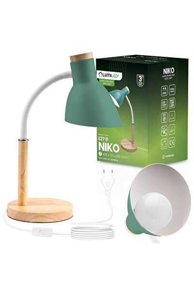 Lumiled Lampă de birou școlară pentru masă de desen decorativă E27 NIKO Verde