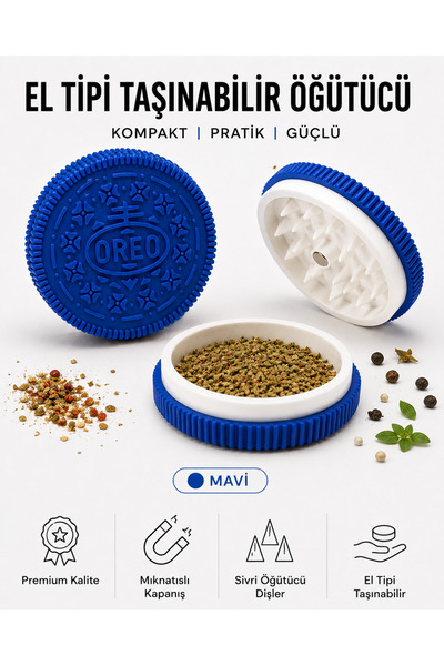Arvina Atelier Bisküvi Tasarımlı Baharat Öğütücü Grinder | Mıknatıslı | Mini ...