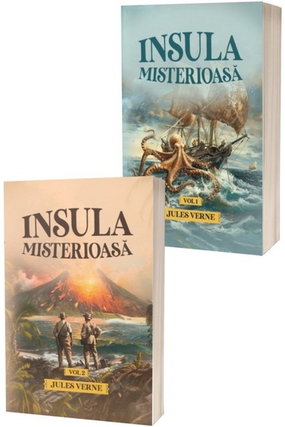 DAFFI S BOOKS Pachet 2 Volume: Insula misterioasa - Jules Verne