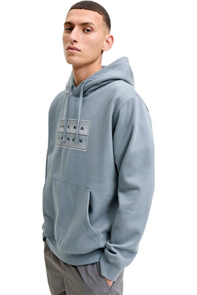 Jack & Jones JACK &JONES Φούτερ με κουκούλα Fusion Box - 12300984-Μπλε Μιράζ
