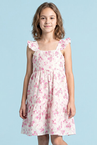 R&B Printed Sleeveless Tiered Dress