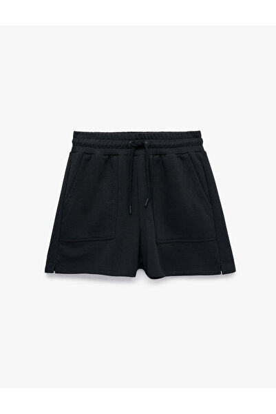 Koton Mini Shorts with Lace-Up Waist Pocket Detail