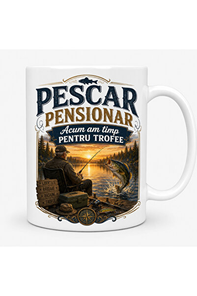 Generic Brand Cana personalizata cadou pentru Pescar Pensionar, Acum am timp ...