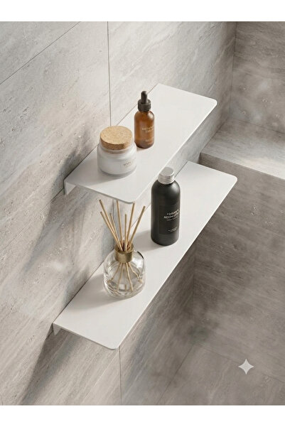 EVA METAL TASARIM 2'li Metal Raf Banyo Düzenleyici, Raf Duvar Rafı