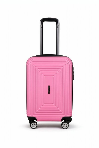 POLO&SKY Altuğ Model Pembe Renk Abs Kabin (Küçük) Boy Valiz Bavul