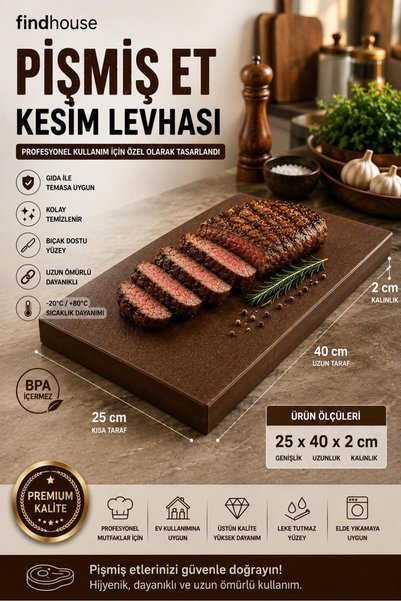findhouse Polyethylene Meat Cutting Board with Good Quality and Multi Color O...