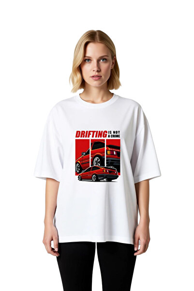PayBuy Women's Oversize Graphic Printed T-Shirt Drift Culture Message Relaxed...