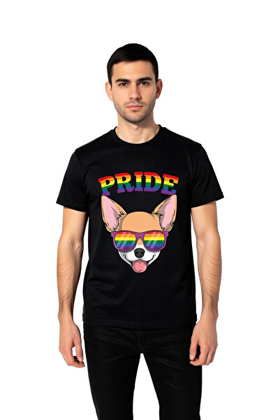 PayBuy Men's Rainbow Printed Pride Themed Relaxed Fit Short Sleeve Cotton T-S...