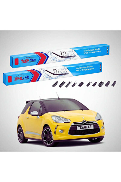 TEAMCAR Wipers Citroën DS 3 Cabriolet 2013-2016 | Front Set Flat Premium – Te...