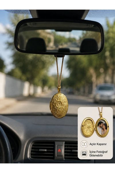 HER ŞEY NOTA www.herseynota.com Vintage Medallion Design Retractable Rear Vie...