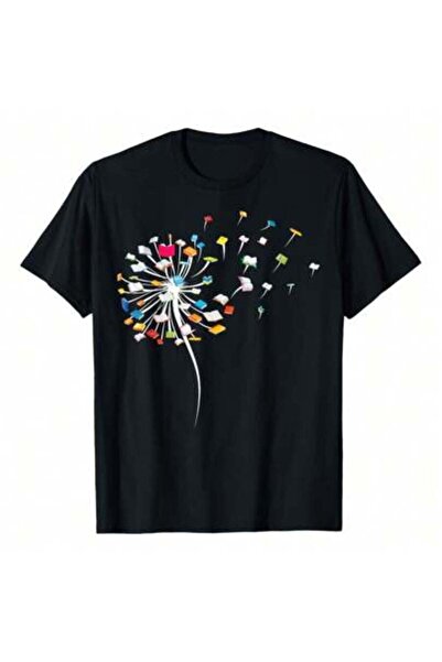 k222 Funny Dandelion Books Gift Reading Lover T-Shirt, 220g Pure Cotton, Casu...