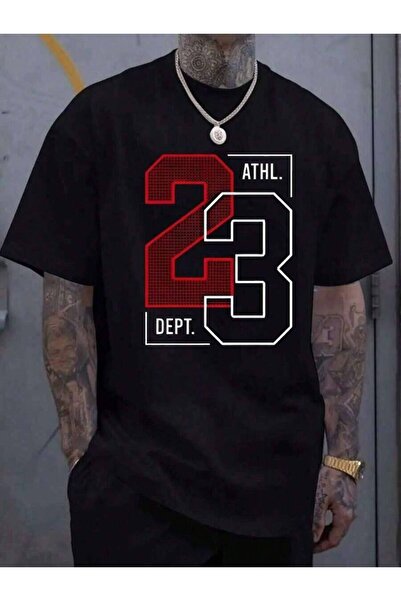 k222 Men's 23 Graphic-Shirt - White Short Sleeves, Loose Fit, Crew Neck, Summ...