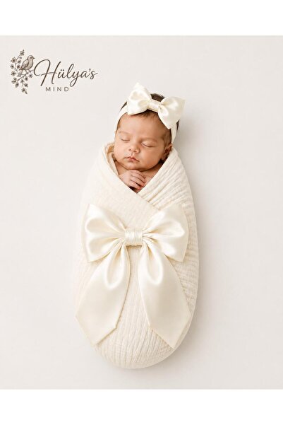 Hülya's MIND Hülya’S Mind Double Layer Muslin Bow Swaddle Set