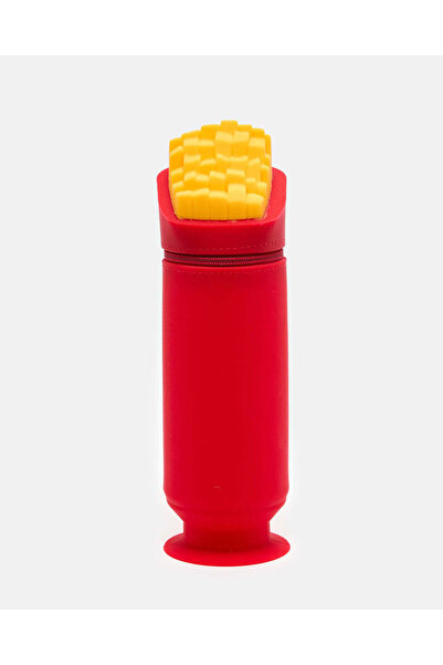 REDTAG Girls Red And Yellow French Fries Silicone Pencil Case