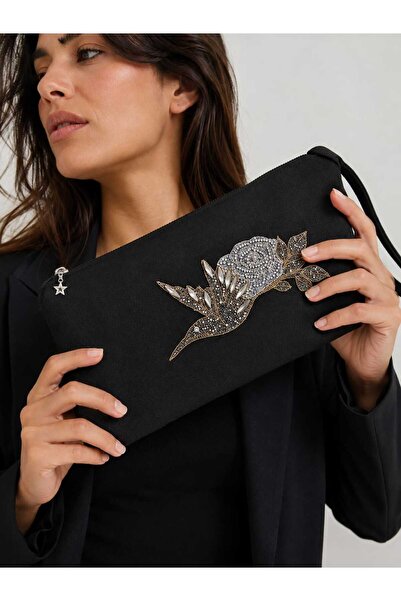 yumeyluxury حقيبة كلاتش مع إكسسوارات حجرية
