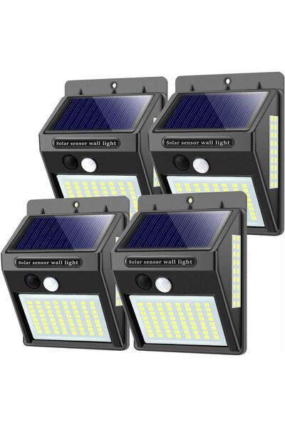 STARSTAR 4-pack solar motion sensor wall light 100LED 1000lm.