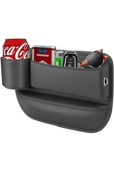 Oshima Tsubaki OSHIMA Seat Gap Storage Box, Car Leather Cup Holder Gap Bag, A...